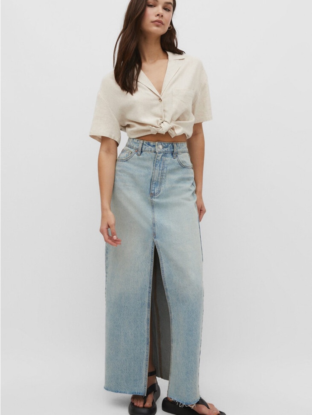Denim Maxi Skirt